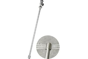 G-SUNNY All-Metal RV Toilet Wand with Shut-Off Valve, RV Black Tank Cleaning Wand with 360 Degree Swivel Adapter and Power Nozzle (Double-sided nozzles)