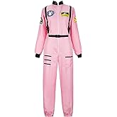 frawirshau Women Astronaut Costume Adult Hallloween Cosplay Costumes Flight Jumpsuit Space Suit for Women