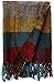 Battilo Cross Woven Throw Blanket in Bright, Fun Colors with Tasseled Ends 60