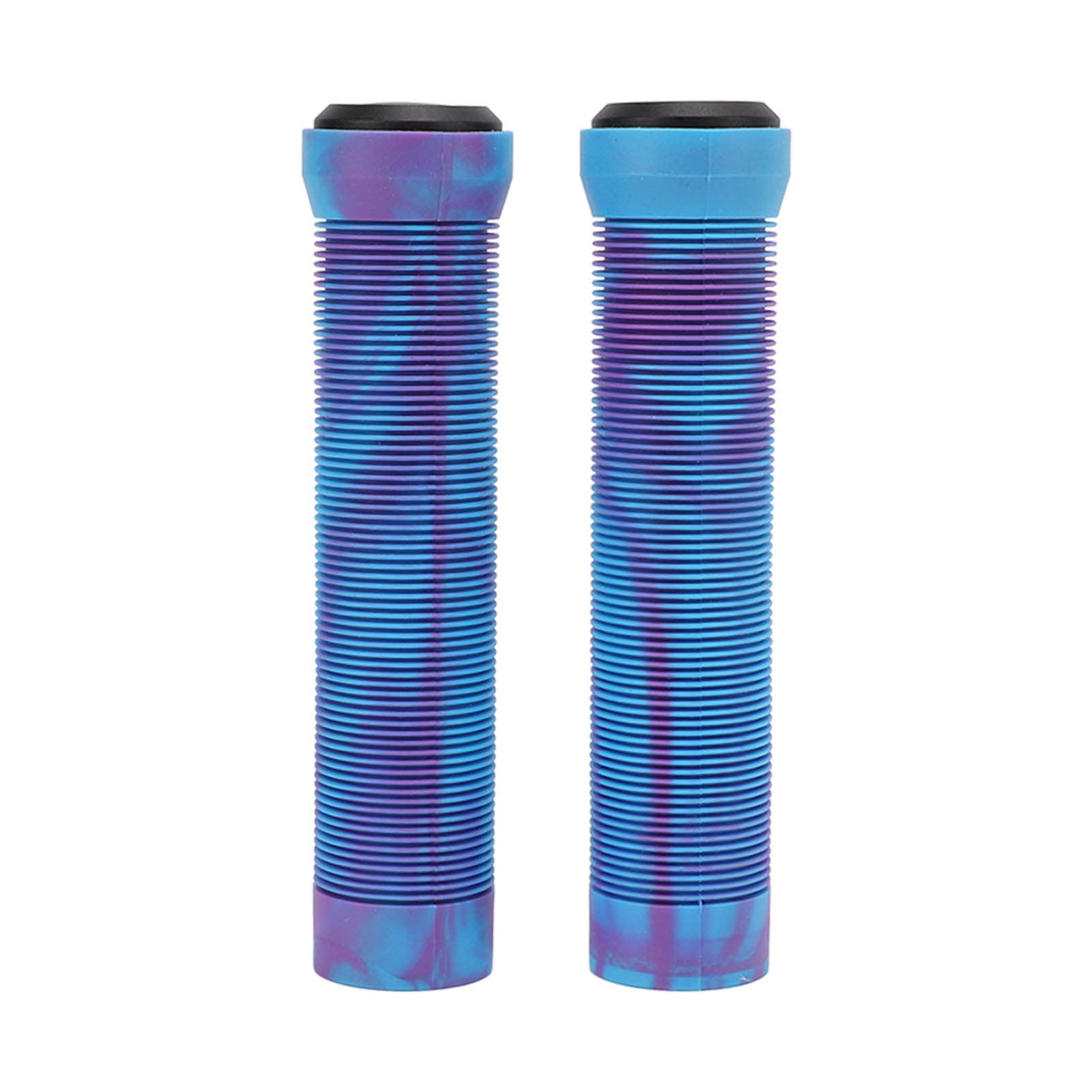 RiToEasysports Bicycle Handlebar Grips, 1 Pair/set 14.7cm Anti Slip Rubber Bike Handle Grips Bike Handle Cover Sleeve for Standard 22.2mm Mountain Bike Road Bike(Purple blue) Bicycle And Spare Parts