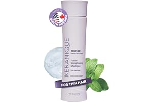 Keranique Scalp Stimulating Keratin for Thinning Hair, Hair Regrowth Amino Complex Shampoo Volumizing, 8 Fl Oz