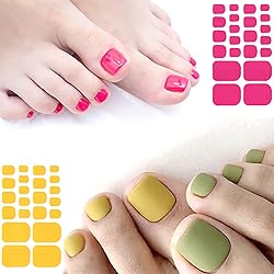 SILPECWEE 20 Sheets Toe Nail Stickers Full Nail