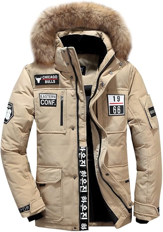 Amazon ファーコートダウンジャケットメンズ ダウンコート大きいサイズビジネス防寒軽量down Jacketダークダウンスポーツダウン暖かいフード付きシンプル作業服 冬ブルゾンカジュアルミリタリーお兄系コーディネート カーキ Xl コート ジャケット 通販