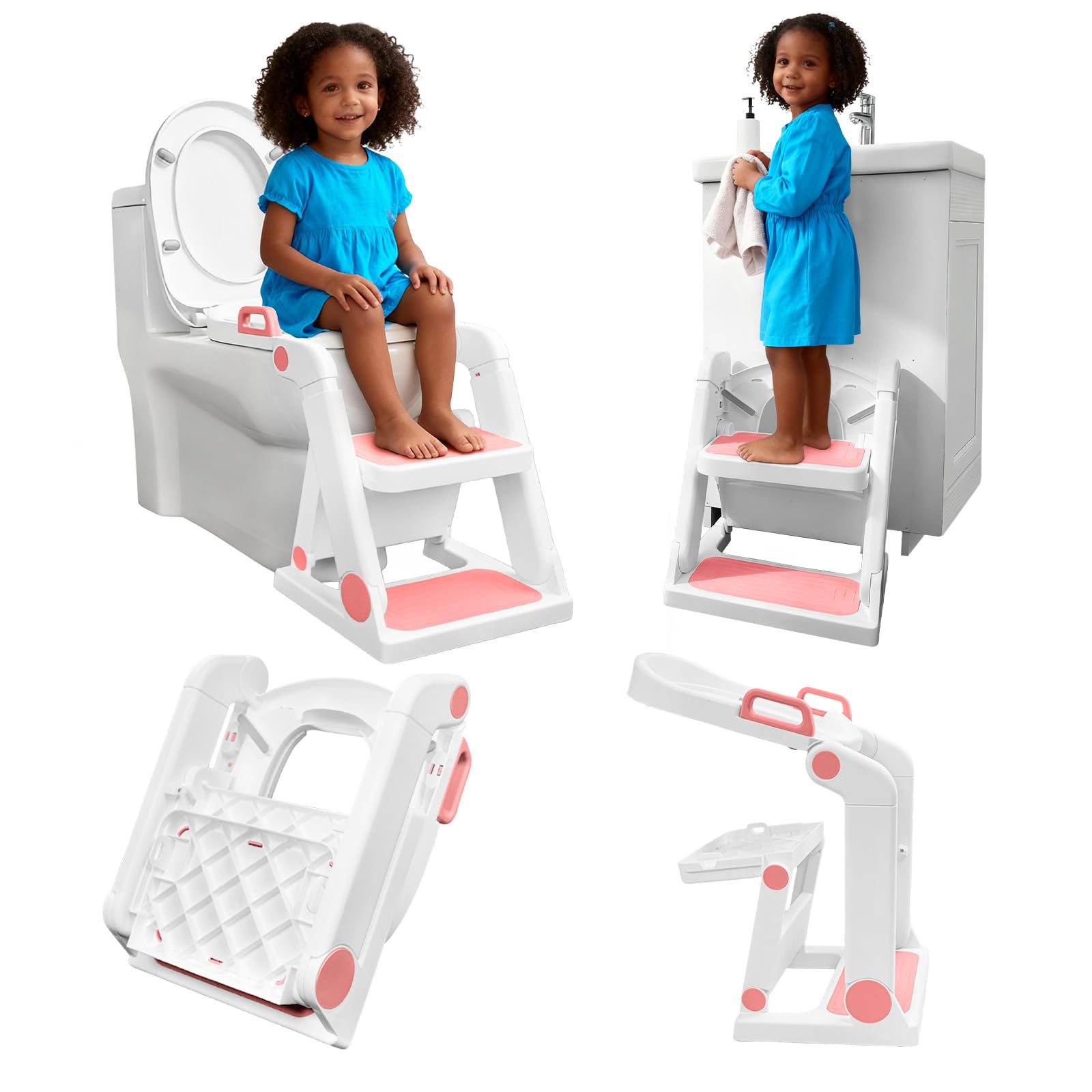 Photo 1 of * may or may not work *
Primlect Potty Training Seat, Easy Assembly Toddler Toilet Seat, 2 in 1 Potty Training Toilet, Splash Guard Anti-Slip Pad Step Stool for Boys Girls (Pink)