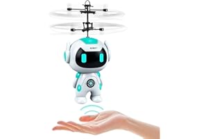 Tcvents Flying Robot Toys for Kids, Flying Ball Hand Operated Drones with LED Light Indoor Rechargeable Mini Drone Helicopter for Grandkids Boys Girls Age 8 9 10 11 12+ Years Old