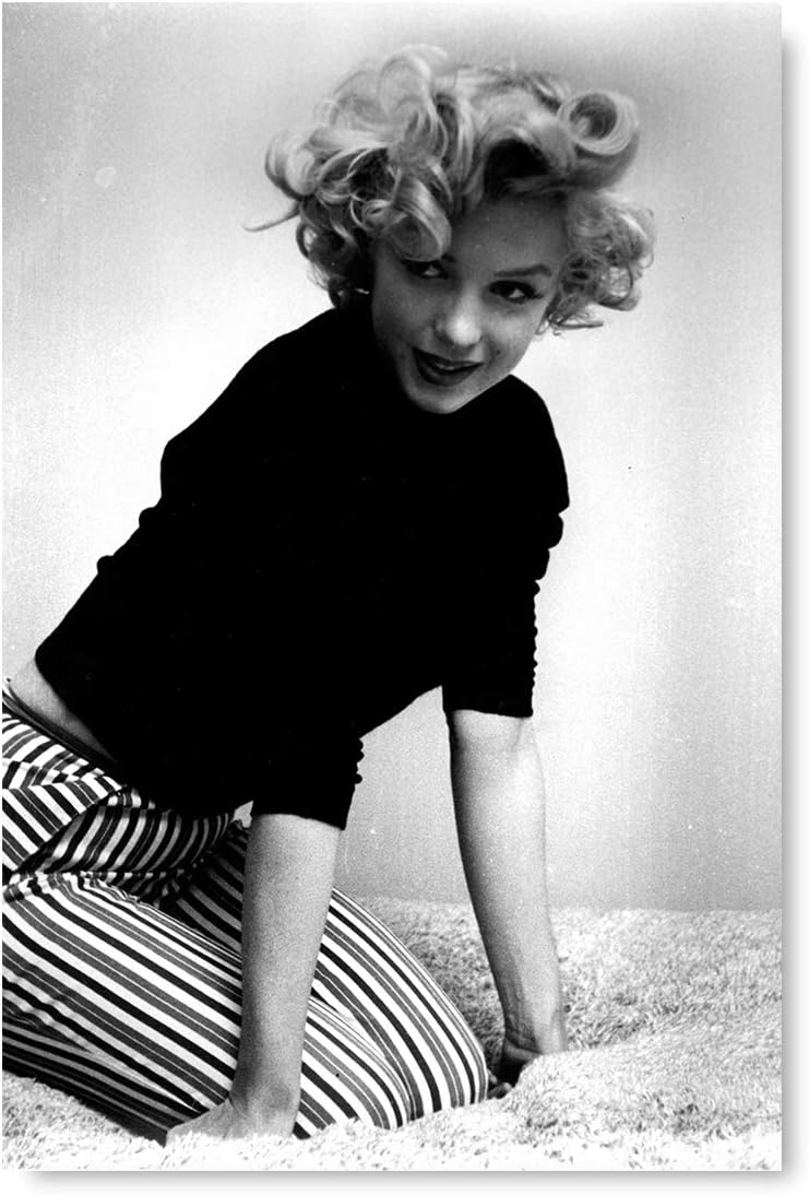 Funny Ugly Christmas Sweater Marilyn Monroe Photo Printed Art Marilyn Monroe Poster Fashion Art Illustration Modern Art Fan Gifts 19" x 28"