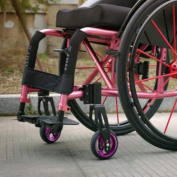 Amazon Co Jp スポーツ車椅子 医療運転自走式車椅子 超軽量折りたたみ式アルミトランジット旅行車椅子 スタイリッシュスポーツ車椅子 白 スポーツ アウトドア