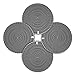 zanmini Silicone Trivets for Hot Dishes, 4pcs Hot Pads for Countertops, 6 in 1 Gray Hot Pad Trivet, Pot Holders, Spoon Rest, Jar Opener, Heat Resistant to 446°F Easy Clean & Dishwasher Safe (Gray)