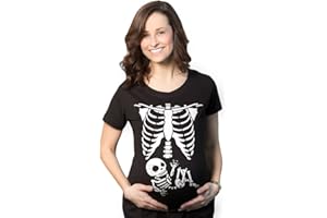 Crazy Dog Tshirts Maternity Skeleton Baby T Shirt Funny Cute Pregnancy Halloween Tee Announcement