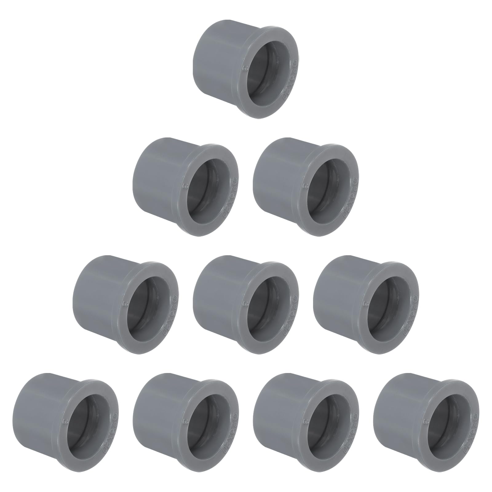 Photo 1 of uxcell 10 Pcs PVC DWV Reducer Bushing 3/4" x 1/2"(Socket x Socket) Thread Coupling Connectors PVC Pipe Reducer Adapter Fitting for Pipe Connecting Home Sewer Plumbing, Grey