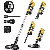 350W Cordless Vacuum Cleaner for Dewalt 20v Battery, 35kPa Brushless Lightweight Stick Vacuum with 3 Mode Suction, 6 in 1 Stick Vacuum Cleaner with HEPA for Floor, Carpet, Car (Battery Not Included)