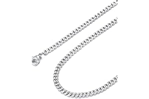 316L Stainless Steel Miami Cuban Chain for Men Women, 18K Gold/Black Plated, 3mm/6mm/9mm/12mm Wide, 18"/20"/22"/24"/26"/28"/3