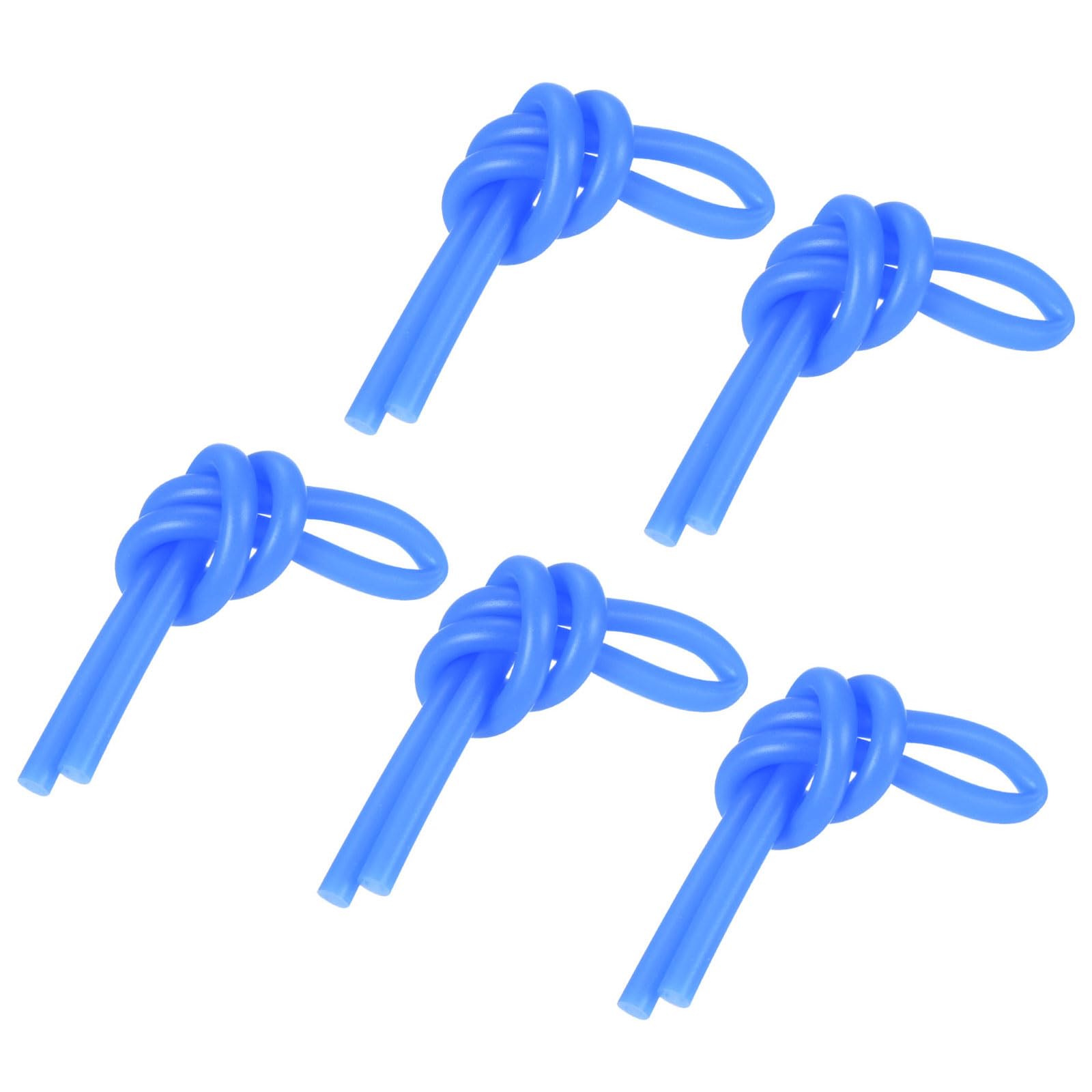 M METERXITY 5 Pack Tennis Dampener - Shock Absorber, Silicone Racquet String Damping, Apply to Tennis Racket (23cm, Blue)