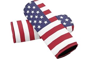 BIGCARJOB American Flag Luggage Handle Wrap Grip,2 Pack Neoprene Suitcase Trolley Handle Grip Cover Protection Sleeve,Travel Accessories Suitcase Identifier Luggage Handle Wraps Replacement