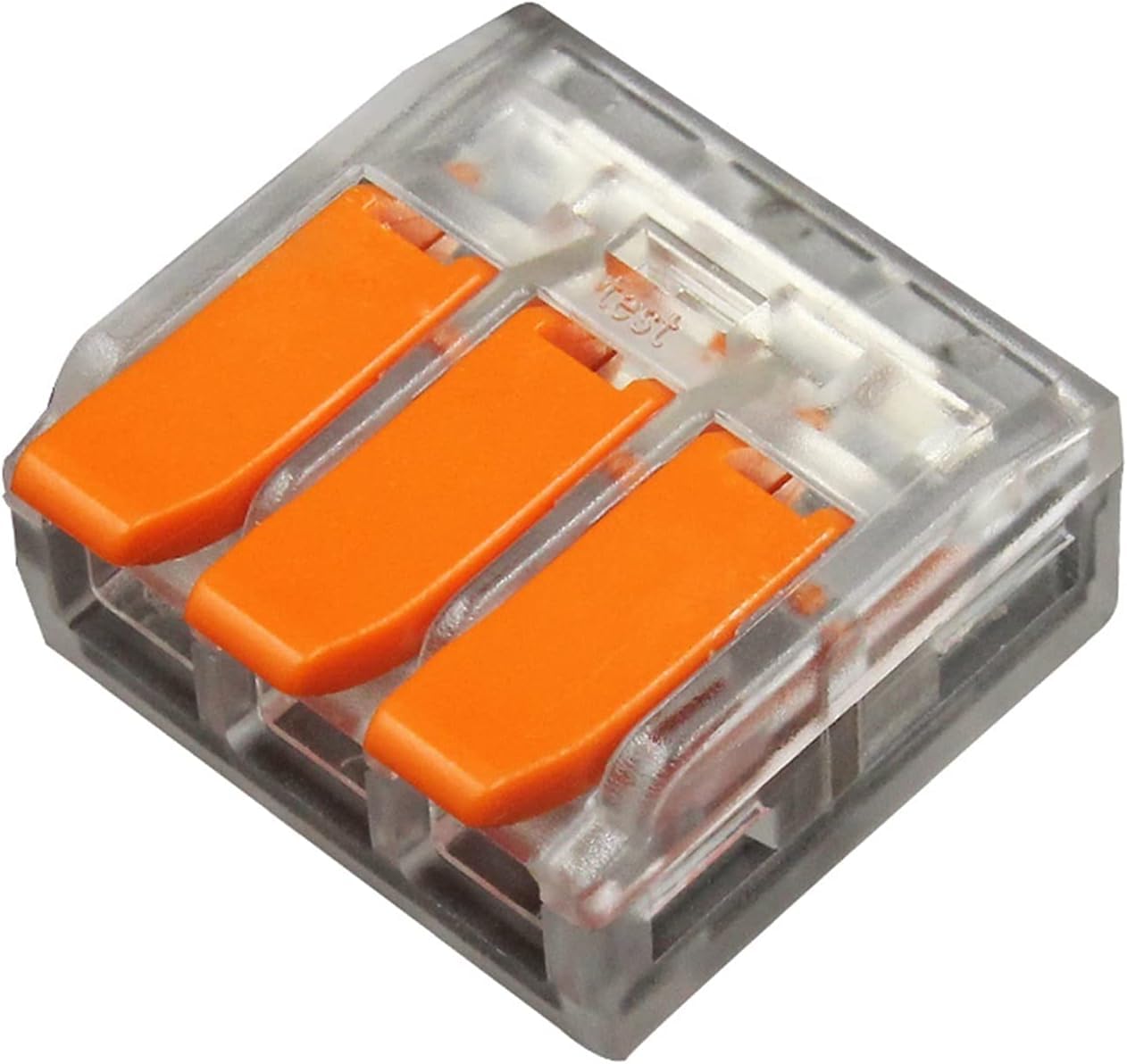 G-Pros 3-Way 6mm 613 Cable Splicing Connectors - Compact Lever Connectors, 450V, 4KV, 40A, 221 (50, 3-Way)