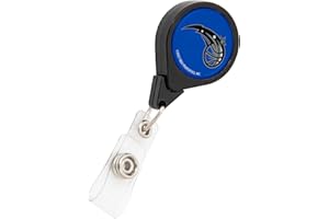 Desert Cactus Orlando Magic Retractable Badge Holder NBA ID Reel with Ticket Clip for Lanyard, Work, School & Office Access (Design A)