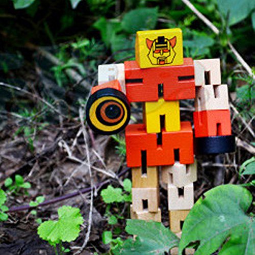 image for Extpro 3 in 1 Transform Robot Car Toy Wooden Educational Robotics Kits