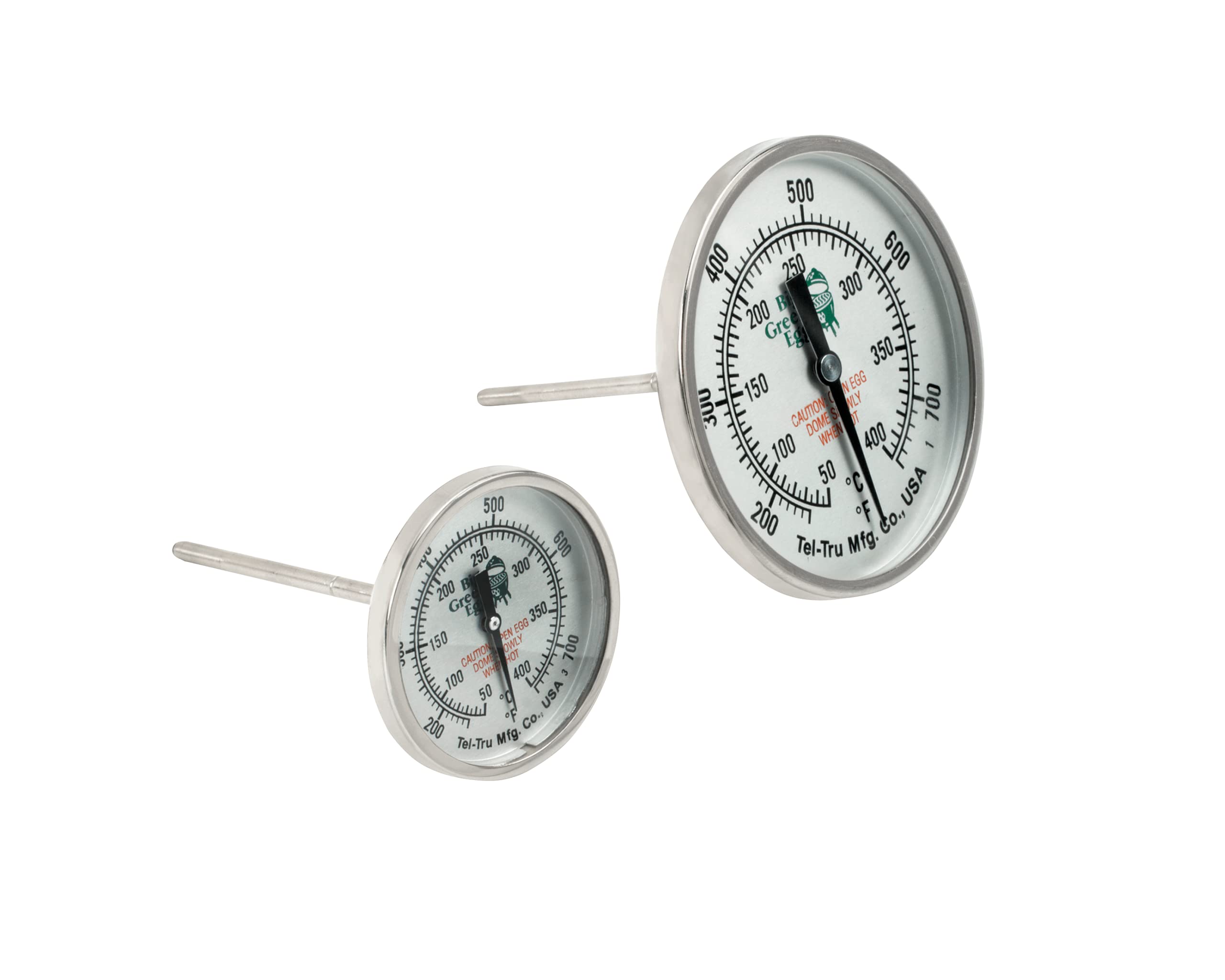 Big Green Egg TEL-TRU LG DIAL 3" Analog Thermometer | Accurate Grill & Smoker Temperature Gauge