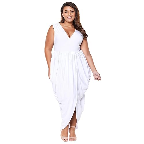 plus white maxi dress