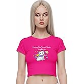 Baby Tees for Women Y2k - Hate Me Won't Make You Pretty Short Sleeve Crew Neck Crop Tops Going Out Top T-Shirt