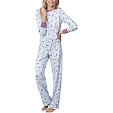 PajamaGram Womens Pajama Set - Women PJs, Ultra Soft, Printed