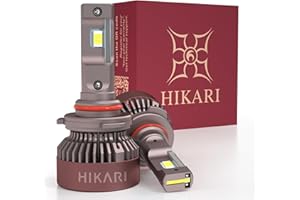 HIKARI WINGS HIKARI 2025 Darkenex 9005 HB3 LED Fog light, 30000LM Pure White 6000K LED Bulbs, Plug & Play IP68 Waterproof Pack of 2