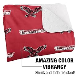 Casper College Logo Pattern Sherpa Blanket, Warm