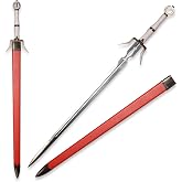 49" Ciri Metal Sword - Zireael Sword, Red Accents, Full Metal, Cosplay Prop | Zireael inspired design. Stainless steel. Red accents. Unsharpened. For cosplay &amp; collection.