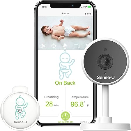 baby monitor camera with breathing sensor