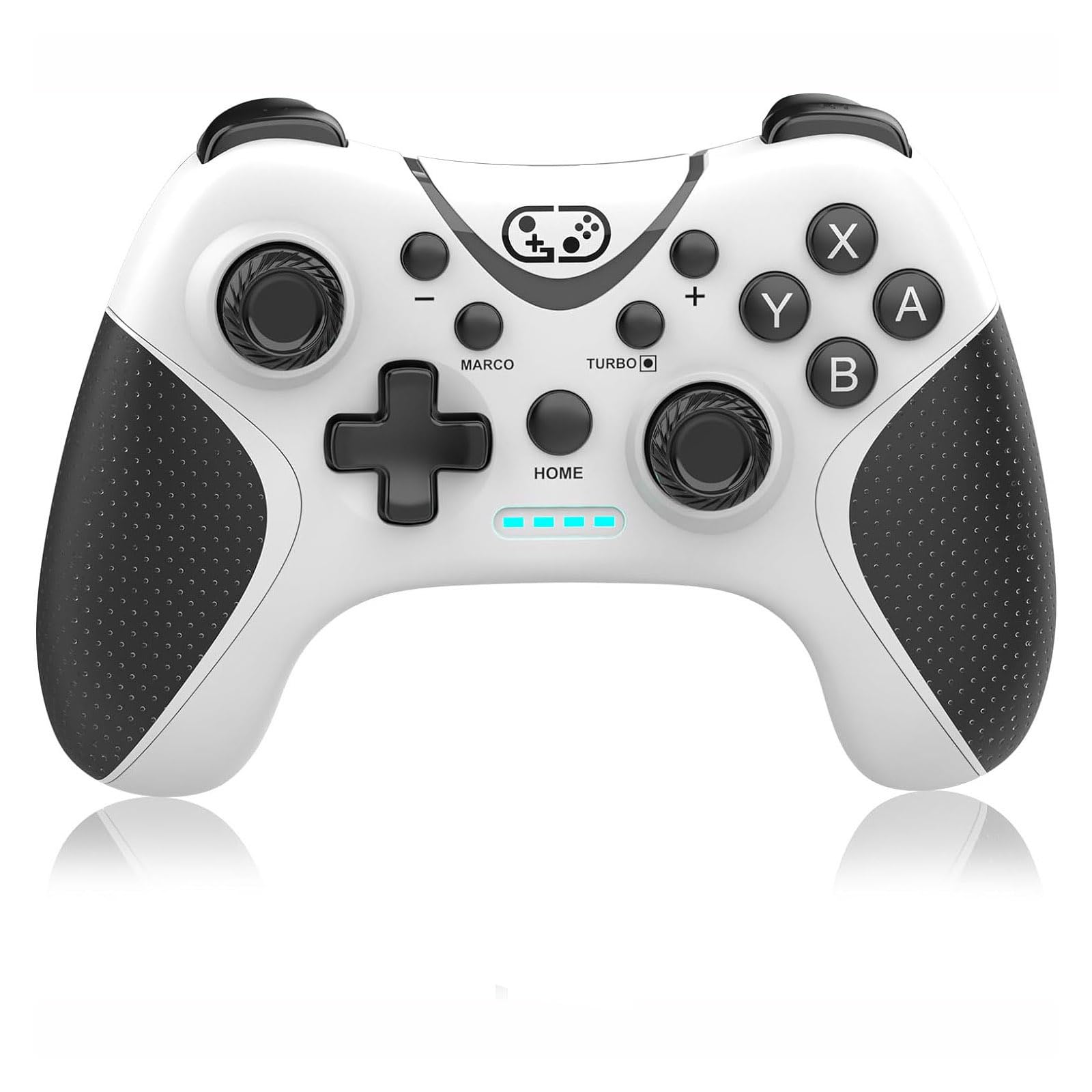 Cehensy Switch Controller,Bluetooth Switch Pro Controllers for Nintendo Switch/Lite/OLED/PC Window,PC Gaming Controller with Programmable Buttons,Wake up,Gyro Axis,Turbo,Dual Vibration, White