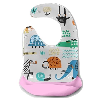 Amazoncom Girls Bibs Children Drawing Cute Animals