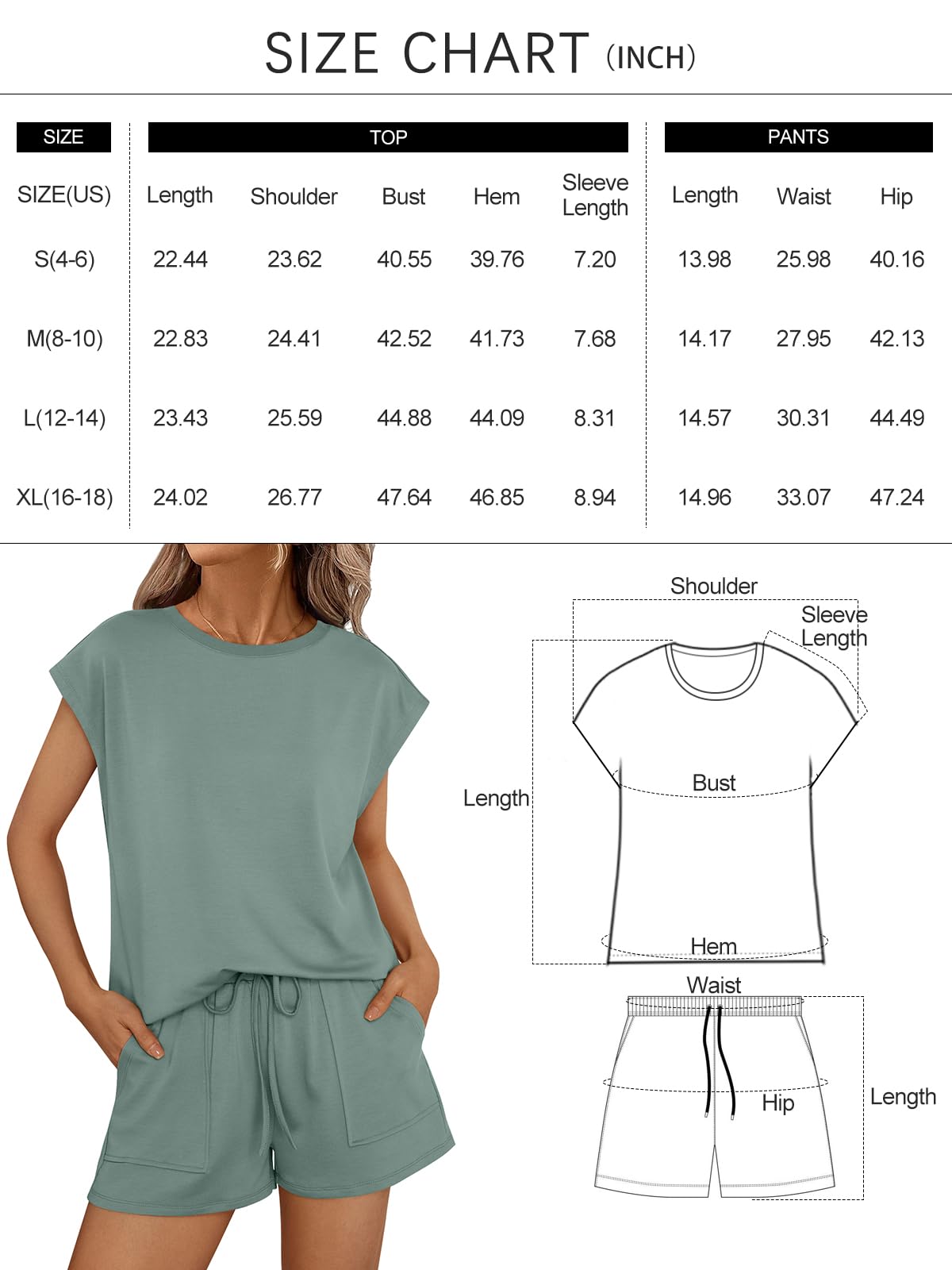 AUTOMET Womens Lounge Two 2 piece Sets Summer Outfits 2025 Loungewear Matching Vacation Sweatsuits Sweat Tracksuits Pajamas Pjs Clothes Shorts Clothing Fashion Trendy Khaki M - Image 2