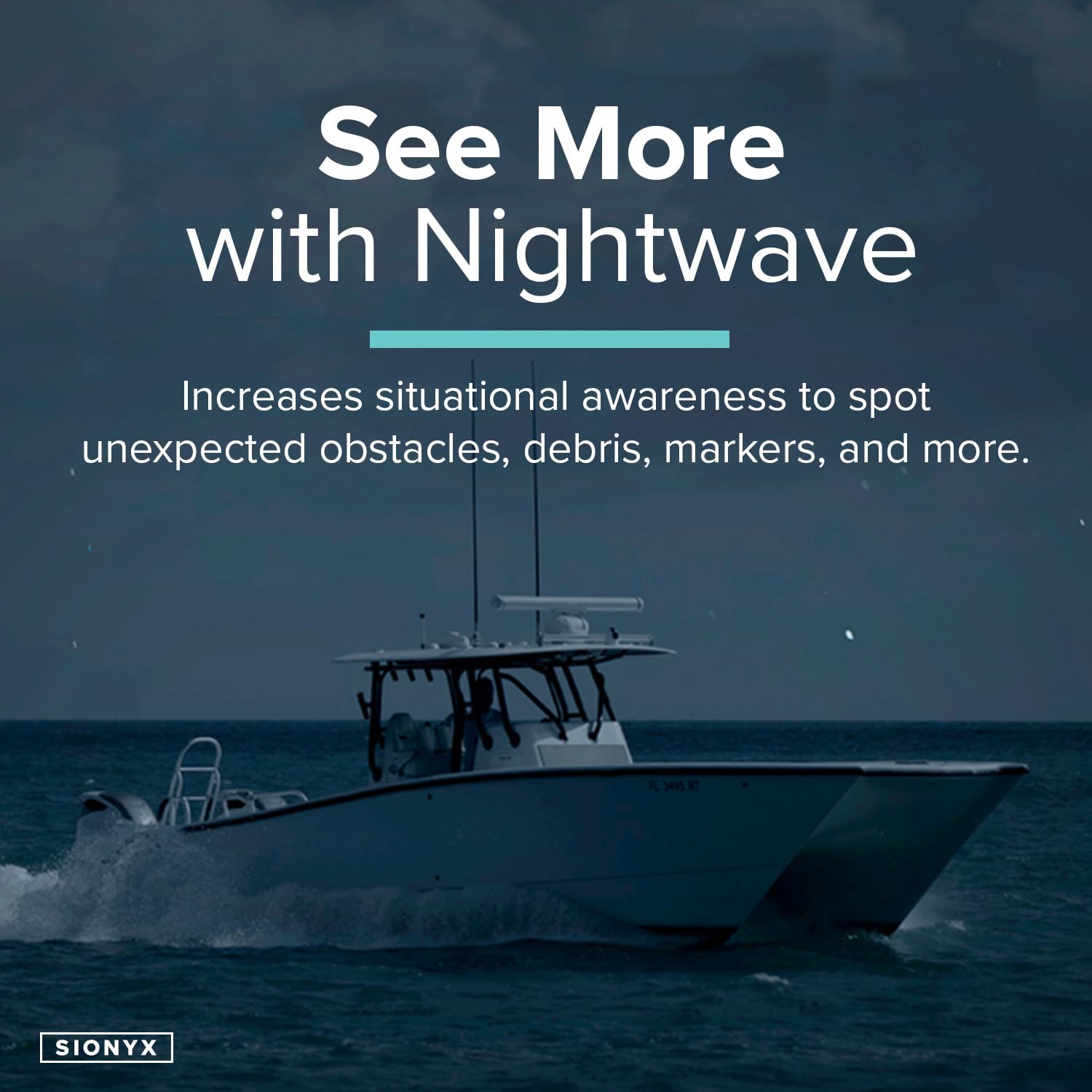 SiOnyx Nightwave Camera, Rugged Ultra-Low Light Night Vision Marine Camera, Flexible Connectivity, Temporary and Permanent Mounting Options, DIY Installation, White