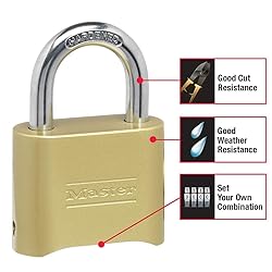 Master Lock Brass Combination Padlock for Indoor