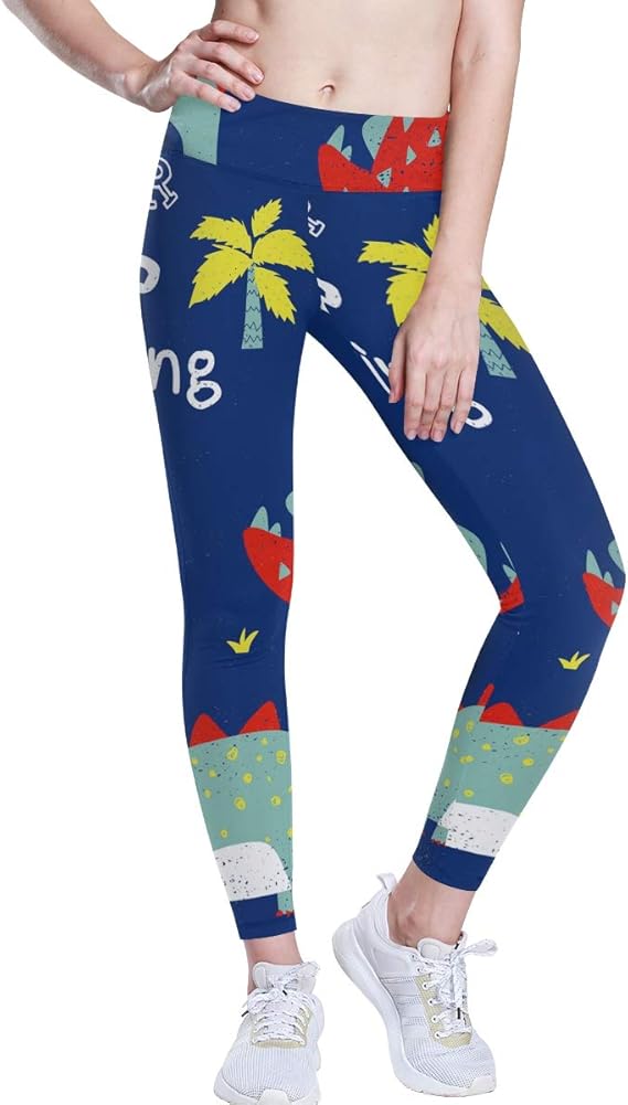 Amazon ヨガパンツ ヨガ レギンス ヨガウエア 恐竜 探検 かわいいトレーニングパンツ レディース スポーツウェア 吸汗速乾 柔らかい 伸縮性抜群 超軽量 ハイウエスト トレーニングウェアxs フィットネス トレーニング ロングパンツ 通販
