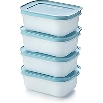 Tupperware Essentials Freezer Mates Shallow 4 Piece Container Set