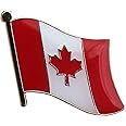 Canada National Flag Metal Lapel Pin with Butterfly Clasp-Approximate Size .75 inch x 1 inch