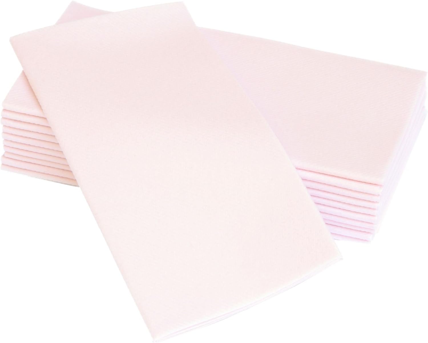 Simulinen Colored Napkins - Decorative Cloth Like & Disposable, Dinner Napkins - Light Pink, Soft, Absorbent & Durable - 16