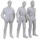 Wee Scapes Architectural Model White Styrene Figurines human males 1.5 inch, pack of 5