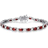 FANCIME Birthstone Bracelets Sterling Silver Tennis Bracelets Charm Fine Jewelry Valentines Day Gifts for Women 7"