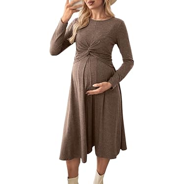 long sleeve breastfeeding dress Amazon Best Sellers: Best Maternity Nursing Dresses How to dress in 60 days Total Length Size:X-Large (14-16)