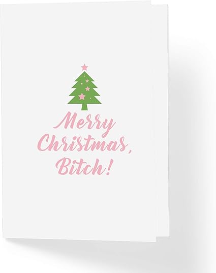 Carte De Noel Humoristique Pour Adulte Merry Christmas Btich Carte Humoristique Sarcastique Happy