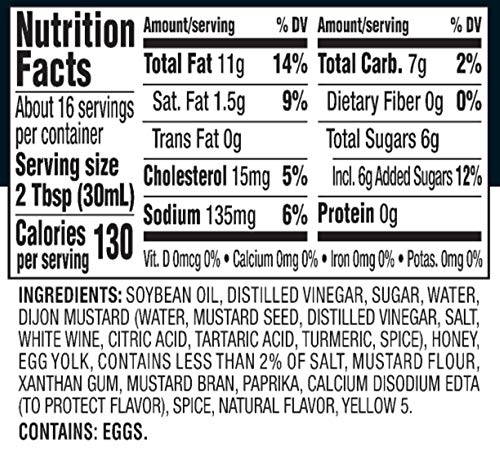 AMAZON GROCERY, HONEY MUSTARD DRESSING, 16 FL OZ
