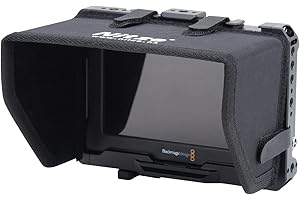 Nitze Cage Kit for Blackmagic Video Assist 5" 12G / 3G, with Sunhood, HDMI and USB-C Cable Clamps - JT-B01B