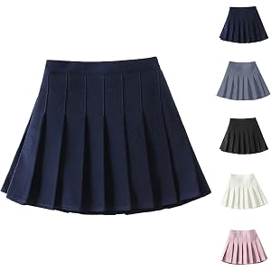 School Uniform Skirts for Girls Solid Color Pleated Skirt College Style Mini Skirts Girls Preppy Clothes Skirt