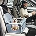 WOPET Durable Pet Booster Seat,Dog Protector Car Seat with Adjustable Safety Straps and Zipper Storage Pocket-Suitable for Small and Medium Pets up to 20 lbs(Grey)