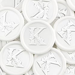 25Pcs White Wax Seal Stickers Handmade Vintage
