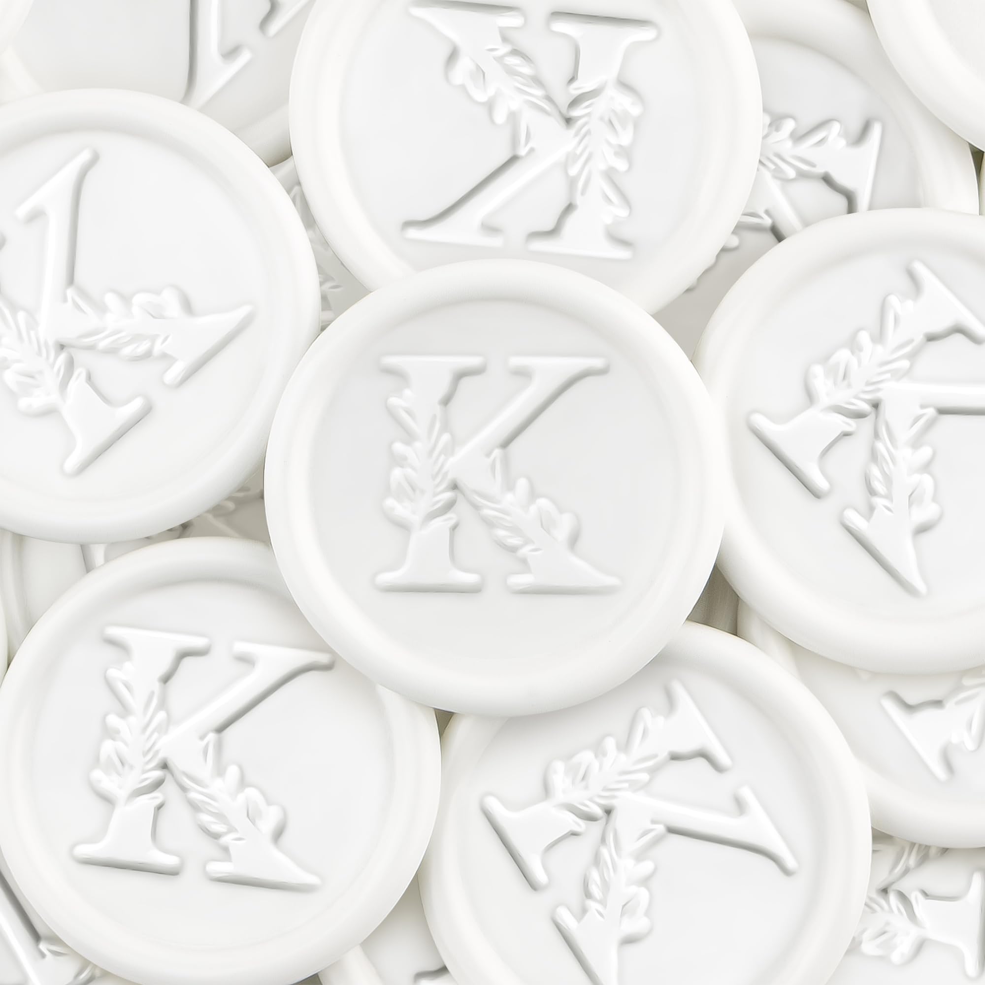 25Pcs White Wax Seal Stickers Handmade Vintage