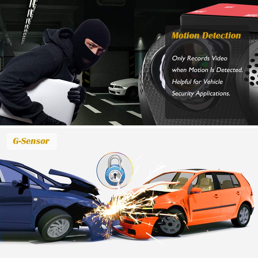 Acumen Dash Cam Camera for Cars Video Recorder Traffic Dashboard with Wide Angle Vehicle Dashboard Camera Recorder Exmor Sensor WDR Loop Recording (Black)