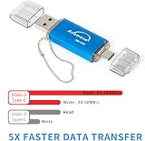 AVOMOCO 256GB USB C Dual Flash Drive Type C OTG for Samsung Galaxy Pixel LG view 5